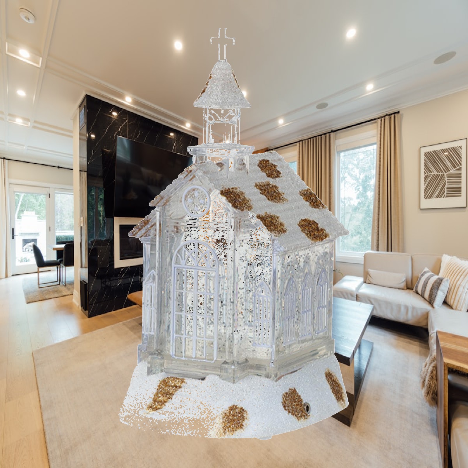 Snow Globe Musical - Decoración Navideña para el Hogar, Globo