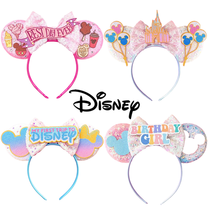 Ribbon Bow Gift - Disney-diademas con orejas de Mickey Mouse
