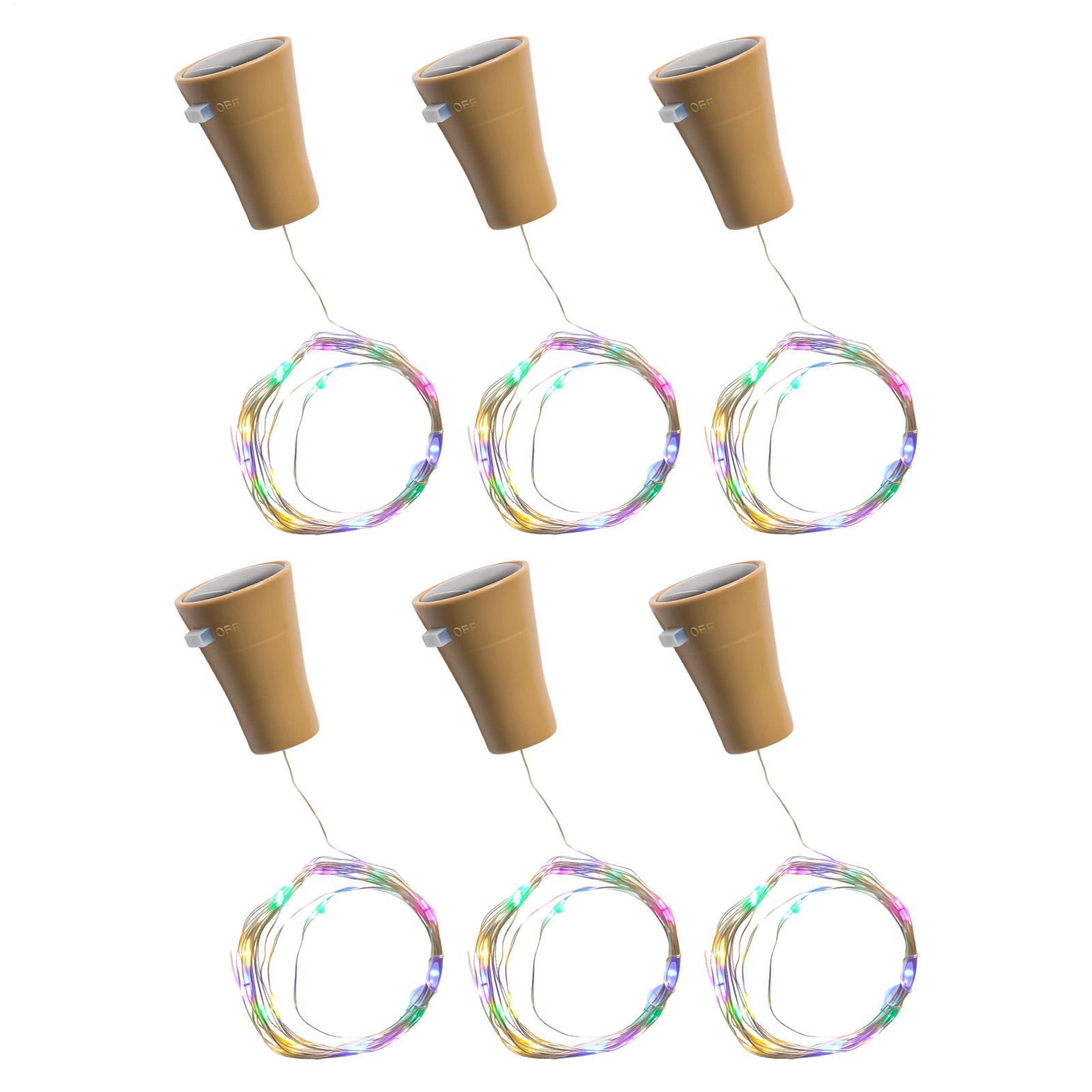 Led Fairy String Lights - Luces solares para botellas de vino,