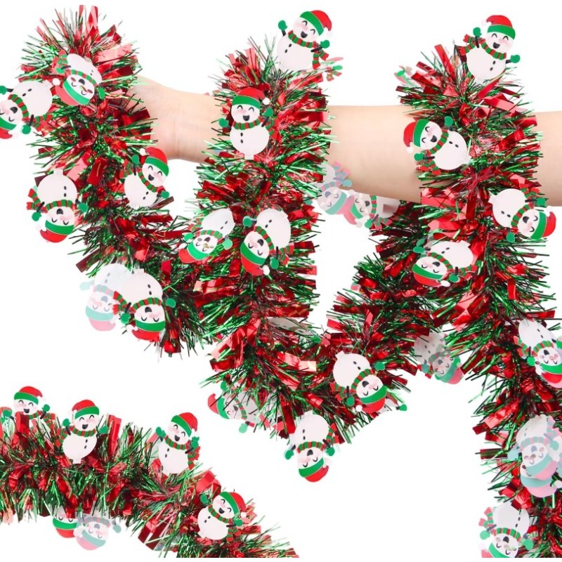 Tinsel Garland Decoration - Guirnalda de Navidad Roja y Verde