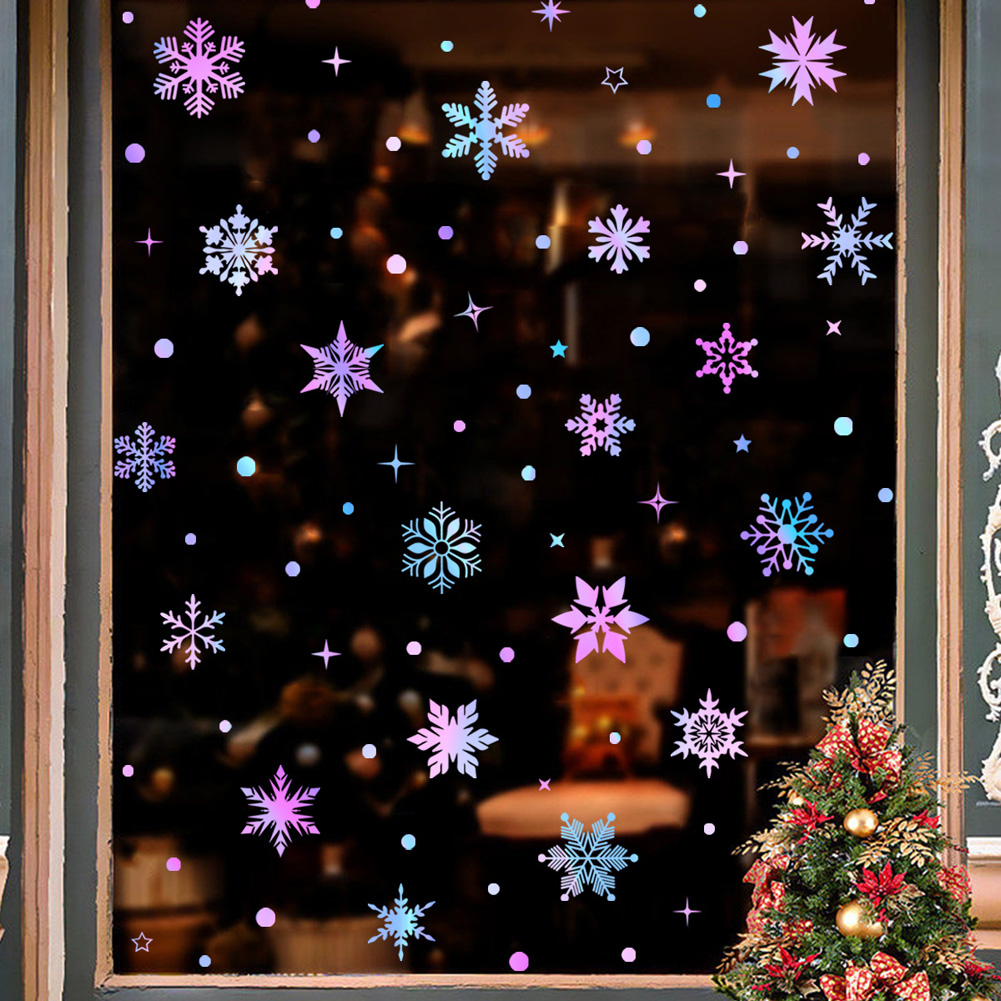 Snowflake Window Decal - Pegatina de pared de copos de