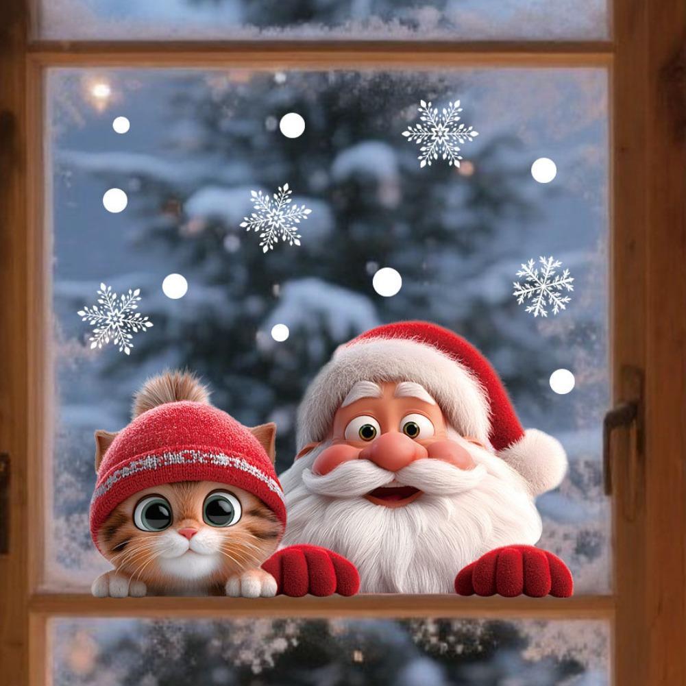 Snowflake Window Decal - 2 uds pegatinas navideñas para ventana,