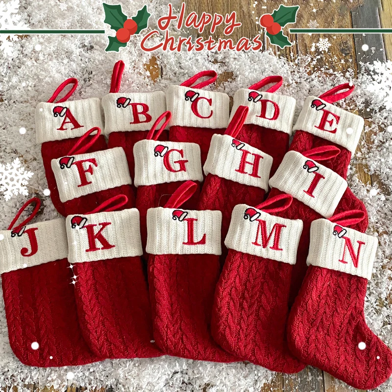 Christmas Stocking Hanging - Decoración navideña 2025, letras decorativas, botas