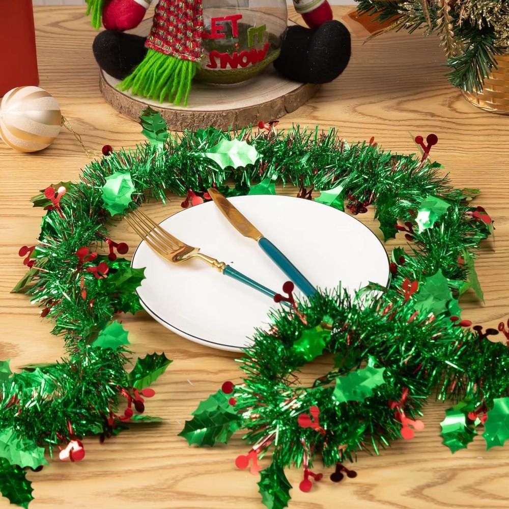 Guirnalda navideña reutilizabl - Tinsel Garland Decoration reseña y precio