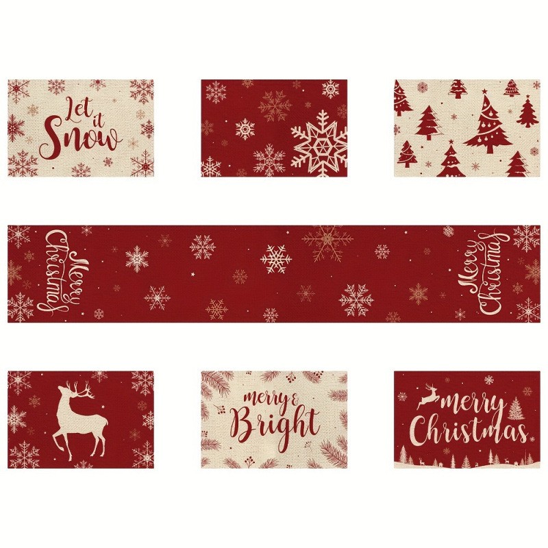 El juego de manteles individua - Christmas Table Runner reseña y precio
