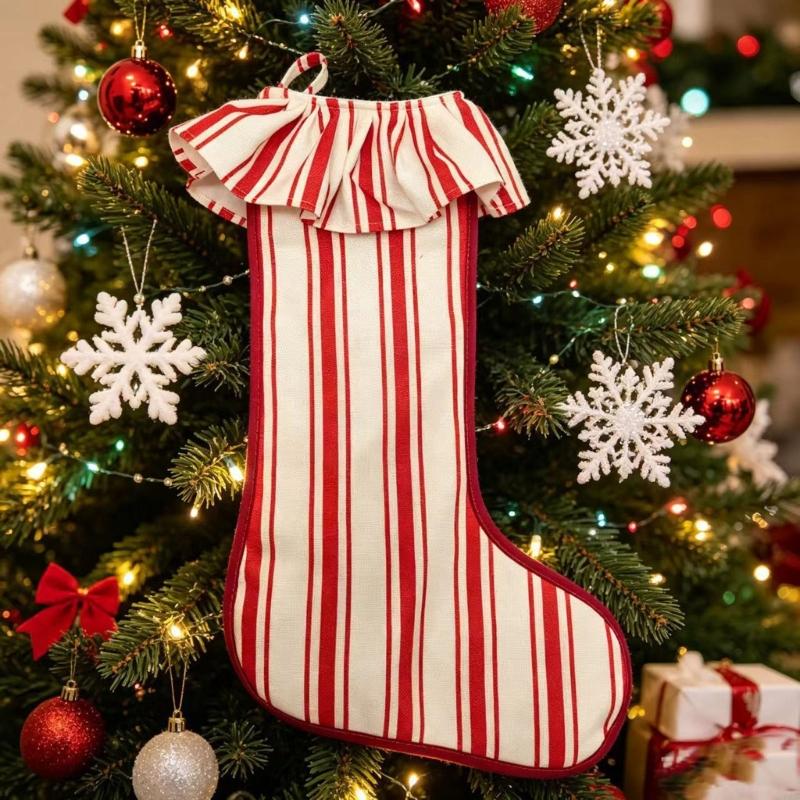 Calcetín navideño arpillera co - Christmas Stocking Hanging reseña y precio