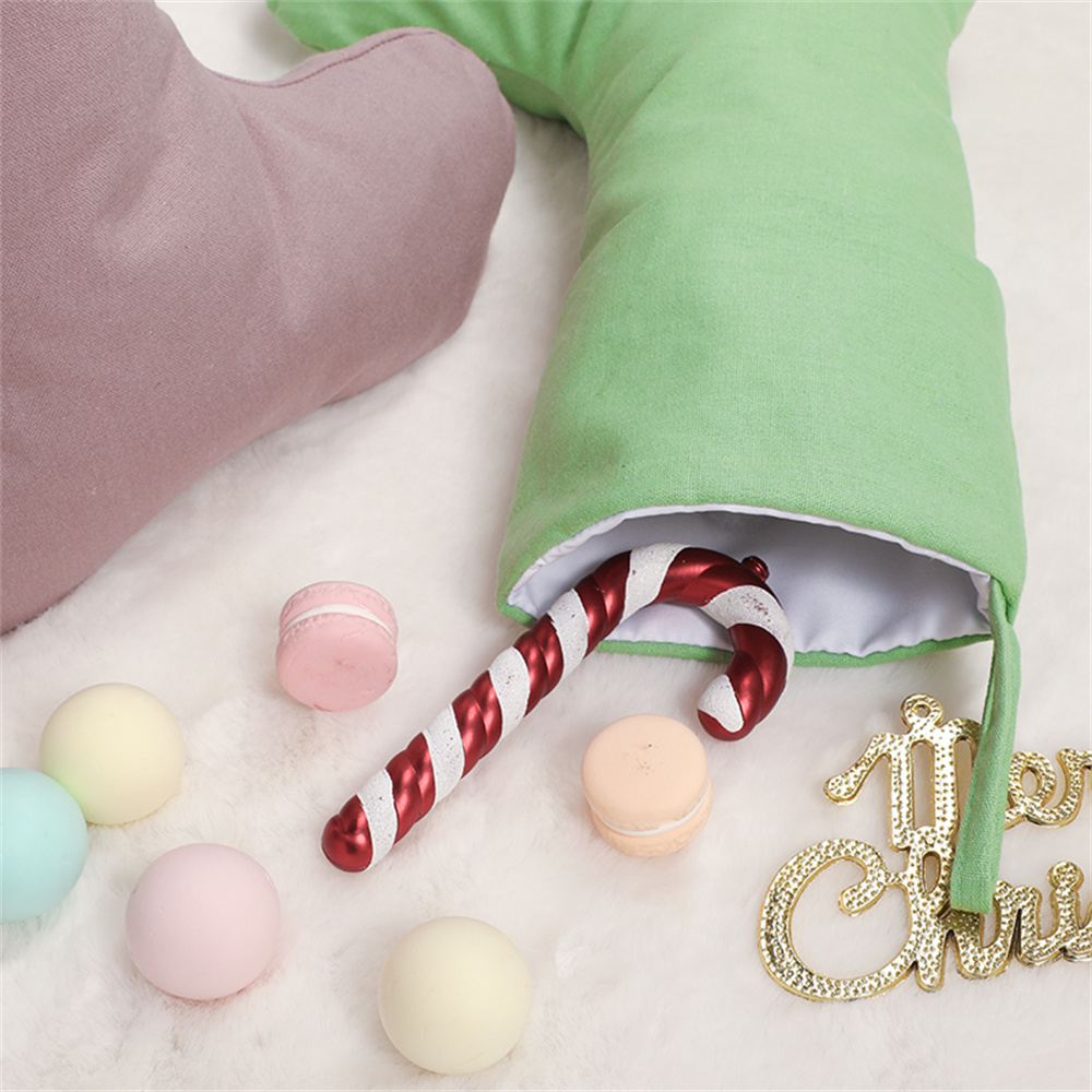 Calcetín navideño de lino, cal - Christmas Stocking Hanging reseña y precio