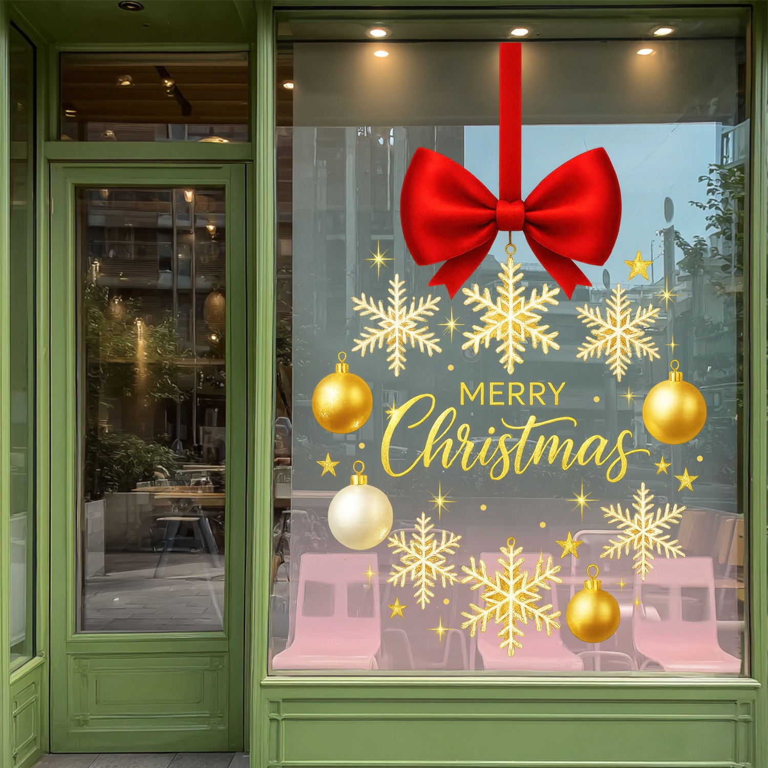 Pegatinas Navideñas de Copos d - Snowflake Window Decal reseña y precio