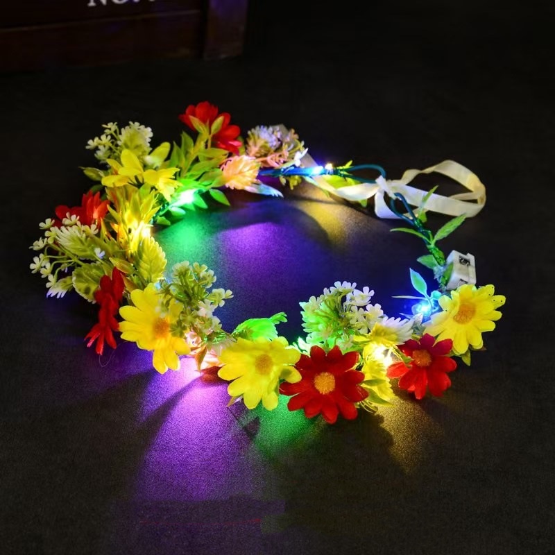 Corona floral luminosa LED, gu - Led Fairy String Lights reseña y precio