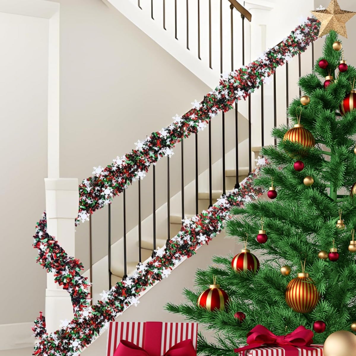 Guirnalda Metálica Navideña Ve - Tinsel Garland Decoration reseña y precio