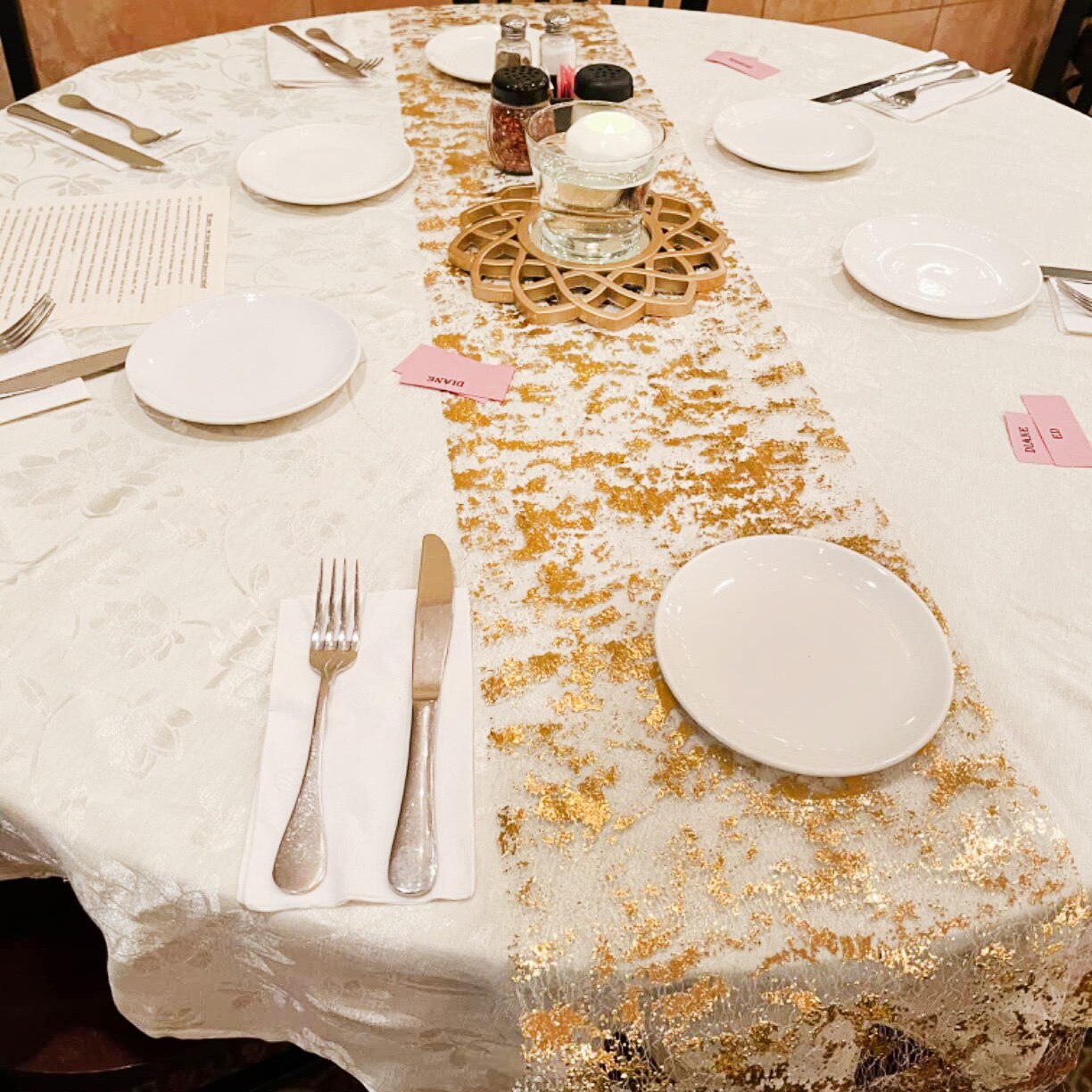 Rollo de malla fina de oro bri - Christmas Table Runner reseña y precio