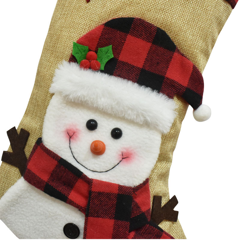 Calcetines navideños de lino y - Christmas Stocking Hanging reseña y precio