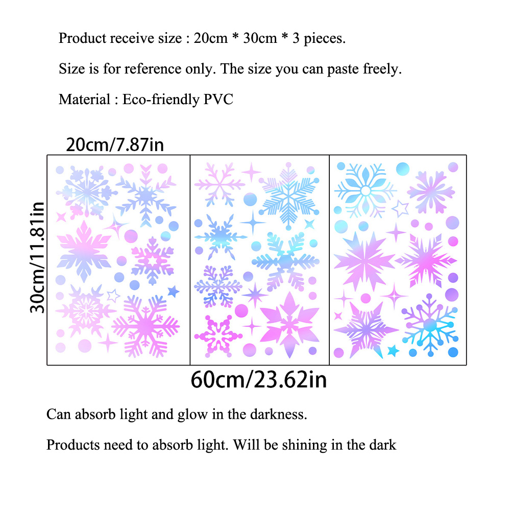 Pegatina de pared de copos de  - Snowflake Window Decal reseña y precio