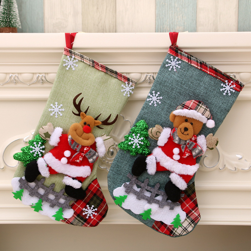 Medias navideñas grandes de 31 - Christmas Stocking Hanging reseña y precio