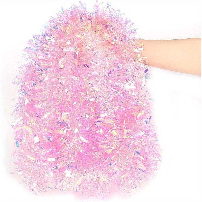 Guirnalda de Espumillón Rosa d - Tinsel Garland Decoration reseña y precio