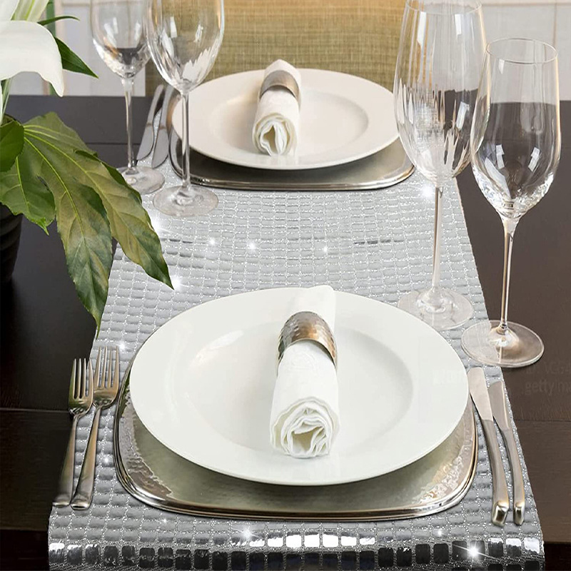 Mantel metálico de lámina dora - Christmas Table Runner reseña y precio