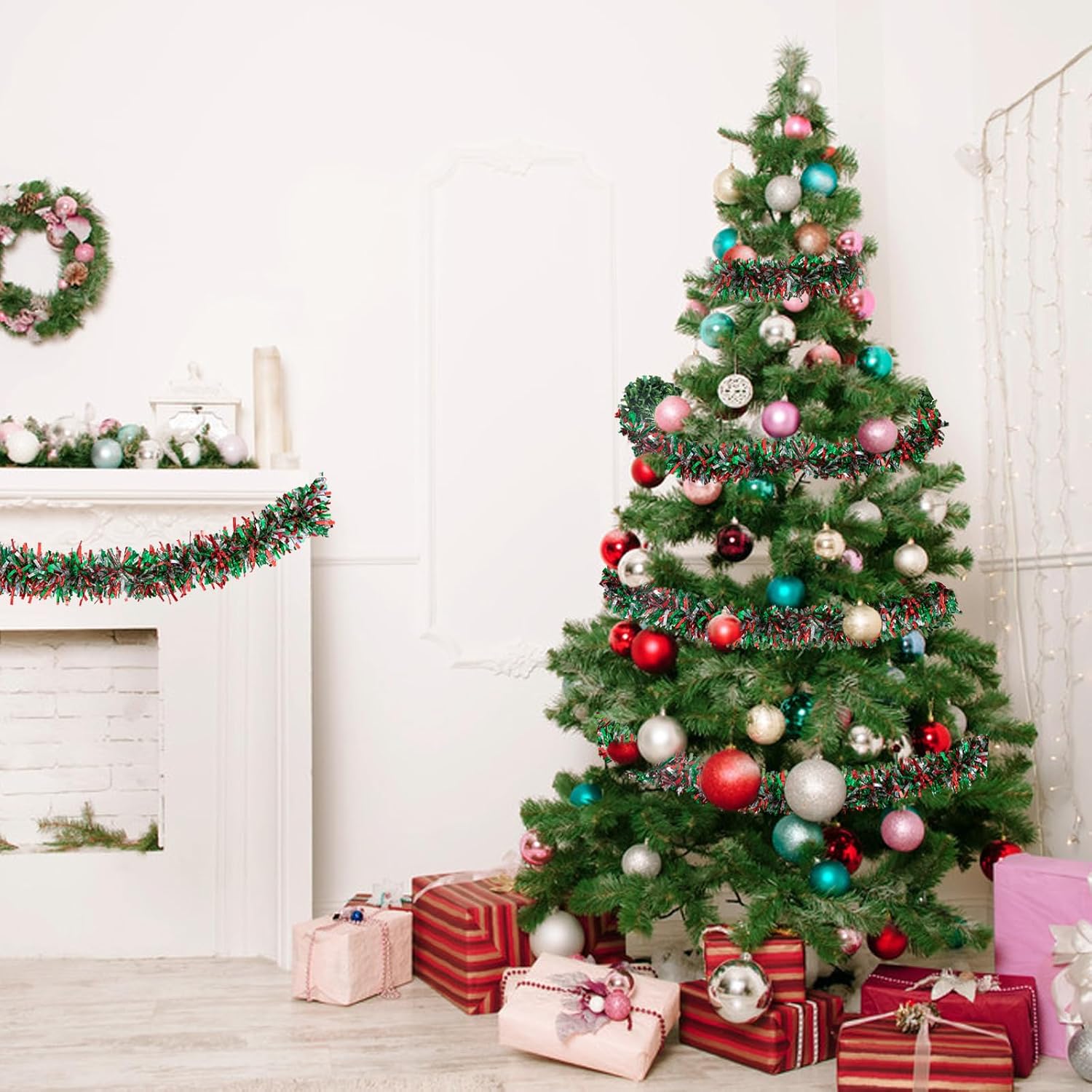 Guirnalda de Oropel Navideña d - Tinsel Garland Decoration reseña y precio